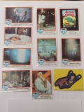 Lot of (9) 1978 Superman Trading Cards with 1980 Superman STICKER