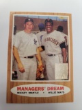 1997 Mickey Mantle Commemorative Set Card #33 1962 REPRINT #18 Managers' Dream Willie Mays