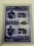 2003 Playoff Honors Jersey Tandems Football Card #JT5 Andre Johnson/Dave Ragone HOUSTON TEXANS #JT-5