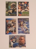 Lot of (5) 1995 NATRONE MEANS Rookie Cards Topps, Fleer, Flair