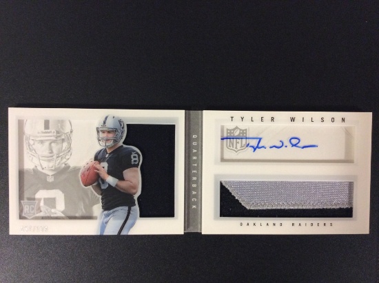 2013 Panini Playbook Tyler Wilson RC “Booklet” patch autograph