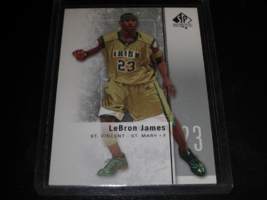 LEBRON JAMES 2011-12 SP AUTHENTIC #2 PRE-ROOKIE! FIGHTING IRISH!  TOP 5 GOAT/HOF'ER!