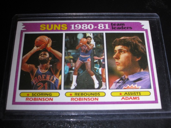 1981/82 Topps Suns 1980-81 Team Leaders Robinson & Adams #60