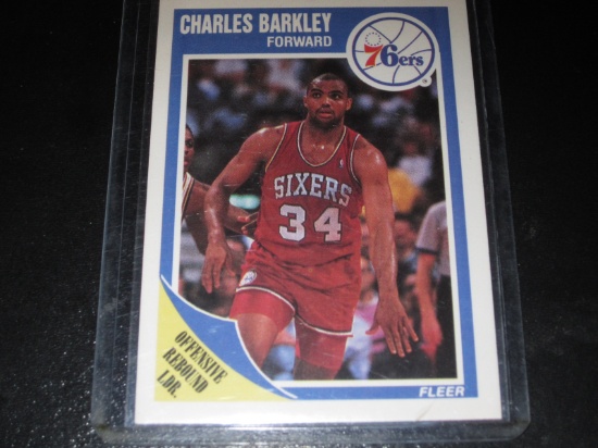 CHARLES BARKLEY 1989 FLEER #113 HOF 76ERS!  TOP 20 GOAT/HOF'ER!