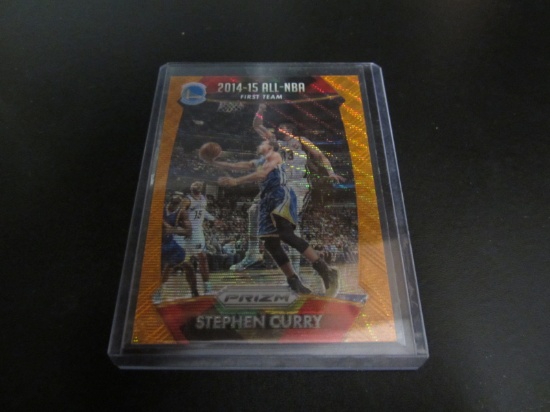 STEPHEN CURRY 2015-16 PANINI #377 PRIZM ORANGE WAVE REFRACTOR-FUTURE HOF'ER GOLDEN STATE!