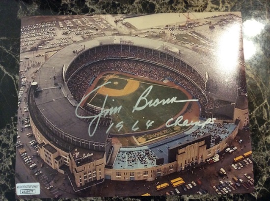 Jim Brown “Cleveland Browns HOFer” Autographed 8+10 Photo with Certified COA