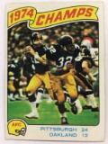 1975 Topps 1974 AFC Champs card football Terry Bradshaw Steelers #526