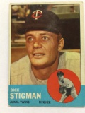 1963 Topps Baseball Set Break # 89 Dick Stigman Twins