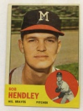 1963 Topps Set Break #62 Bob Hendley Milwaukee Braves