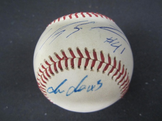 Carlos Santana +1 Auto Official MiLB Baseball COA