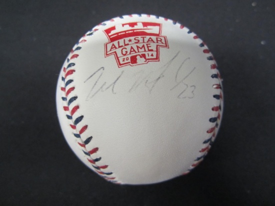 Michael Brantley signed 2014 AS baseball JSA COA