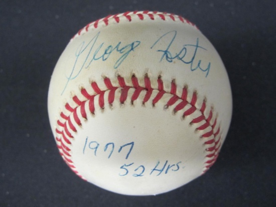 George Foster signed auto ONL baseball JSA COA