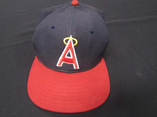 Brian Downing Angels game worn hat FSG COA