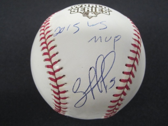 Salvador Perez signed WS baseball JSA COA