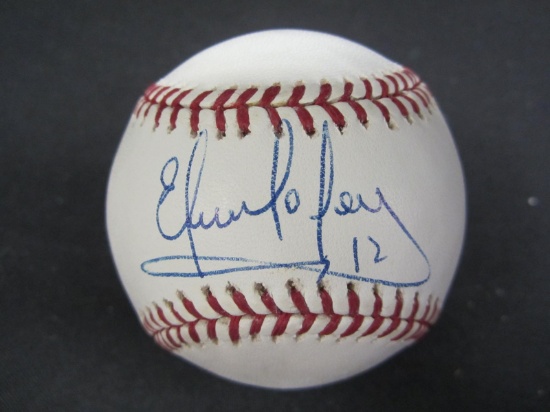 Eddie Perez Braves Autographed Baseball COA