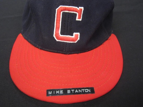Mike Stanton Indians game worn hat FSG COA