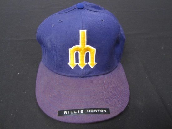 Willie Horton Mariners game worn hat FSG COA