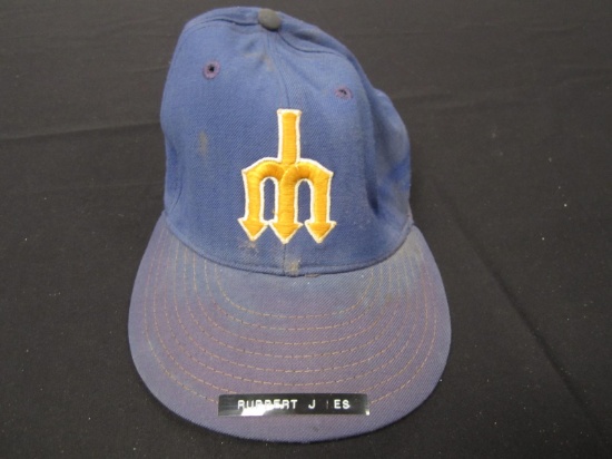 Rupert Jones Mariners game worn hat FSG COA