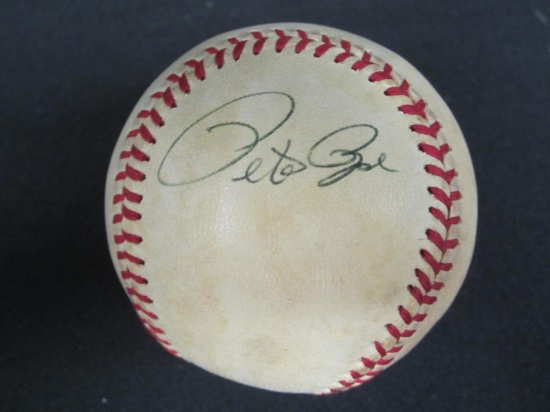Pete Rose Reds signed ONL baseball COA