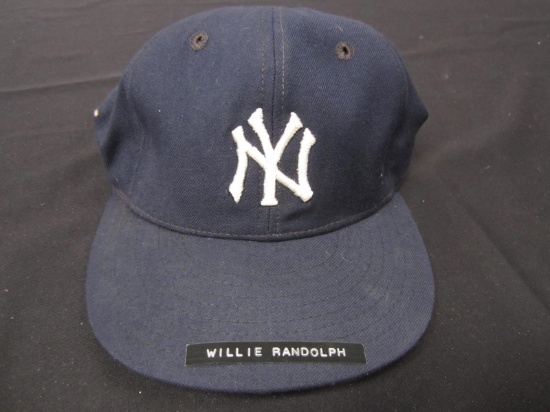 Willie Randolph Yankees game worn hat FSG COA