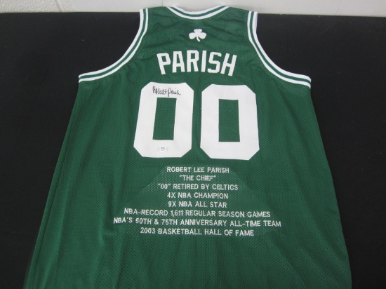 ROBERT PARISH BOSTIN HOF Signed Jersey PSA COA