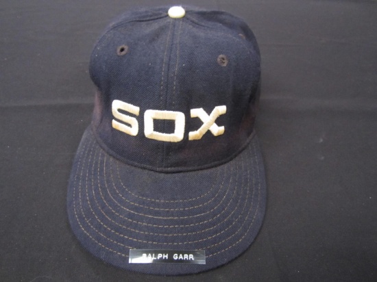 Ralph Garr White Sox auto game worn hat COA