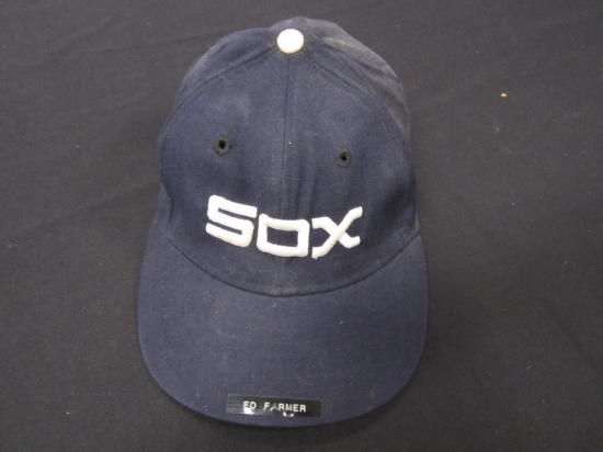 Ed Farmer White Sox game worn hat FSG COA