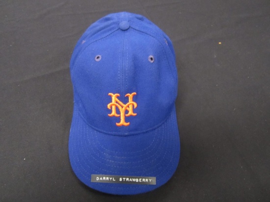 Darryl Strawberry Mets game worn hat FSG COA