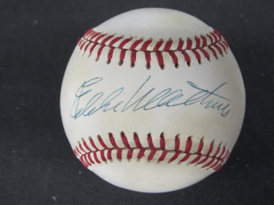 Eddie Matthews signed ONL baseball JSA COA