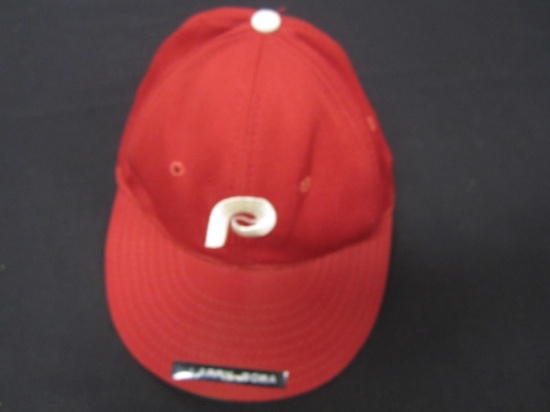 Larry Bowa Phillies official game worn hat FSG COA