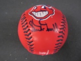 Sam McDowell Indians signed logo baseball COA