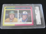 1975 TOPPS ERA LEADERS HUNTER/CAPRA MINT 9