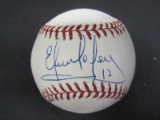 Eddie Perez Braves Autographed Baseball COA