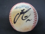 Francisco Lindor Indians signed MiLB baseball COA