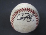 Travis Hafner Casey Blake auto GU baseball COA
