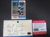 Hal Breeden Signed Index Card CAS Coa