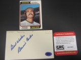 Bernie Carbo Signed Index Card CAS Coa