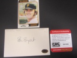 Ron Bryant Signed Index Card CAS Coa