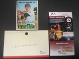 Ted Uhlaender Signed Index Card JSA Coa
