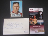 Johnny Romano Signed Index Card JSA Coa