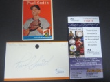 Paul Smith Signed Index Card JSA Coa
