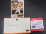 Tommy Davis Signed Index Card CAS Coa