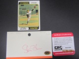 Steve Blass Signed Index Card CAS Coa