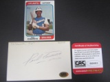 Paul Casanova Signed Index Card CAS Coa