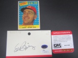 Ed Bailey Signed Index Card CAS Coa