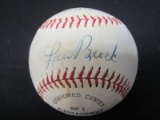 Lou Brock Cardinals signed baseball COA