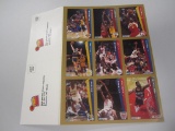 1992-93 Fleer 9 card un cut sheet Michael Jordan