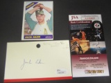 Jack Aker Signed Index Card JSA Coa