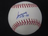 Alexi Ogando signed baseball 9/150 DA COA