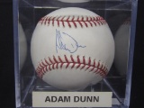 Adam Dunn Reds signed baseball MLB Authentic